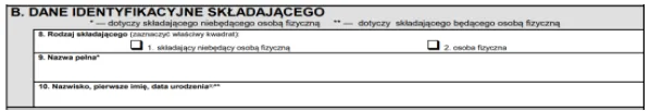 Jak przygotować i złożyć deklarację PIT-11 za 2023 – część B formularza „Dane identyfikacyjne składającego”