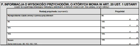Jak przygotować i złożyć deklarację PIT-11 za 2023 – część F formularza z przychodami z art. 20 ust. 1 ustawy