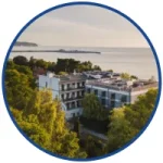 Akademia efektywnej komunikacji zespołowej w Sopocie – Hotel Aqua nad morzem o zachodzie słońca, widok z góry