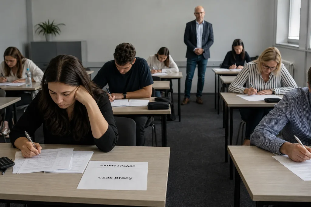 Pracownicy kadrowi biorą udział w kursie kadrowo-płacowym w województwie zachodniopomorskim.